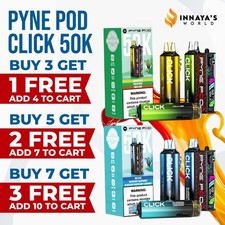 PYNE Pod Click 50K 50000 Puffs Vape Kit Rechargeable, Reusable & Prefilled Pods