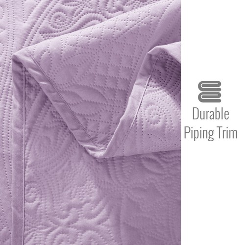 Floral Bedspreads Queen Size 3 Piece Quilted Bedspread Quilt Set Comforter Set - Picture 109 of 166