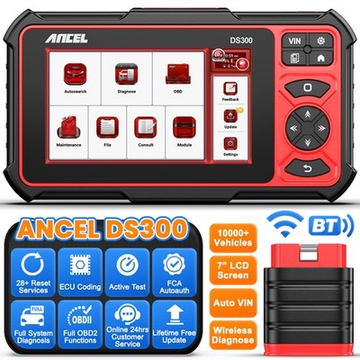 ANCEL DS300 All System Car Diagnostic Tool OBD2 Scanner Active Test CANFD DOIP