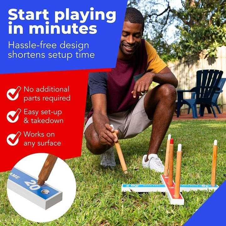 Exciting Ring Toss Game for Kids & Adults - Perfect for Backyard Gatherings!