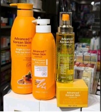 Advanced Korean Skin Bright Smooth Skincare Set Glow Body Care Bundle
