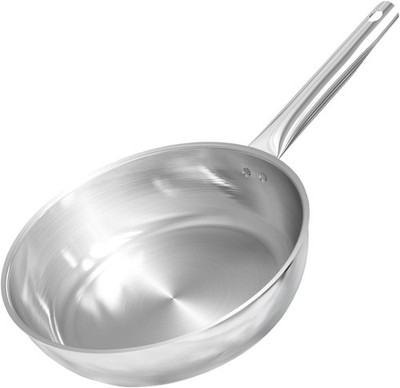 18/10 9 Inch Stainless Steel Frying Pan, Whole-Clad No Coatings Skillet with ...