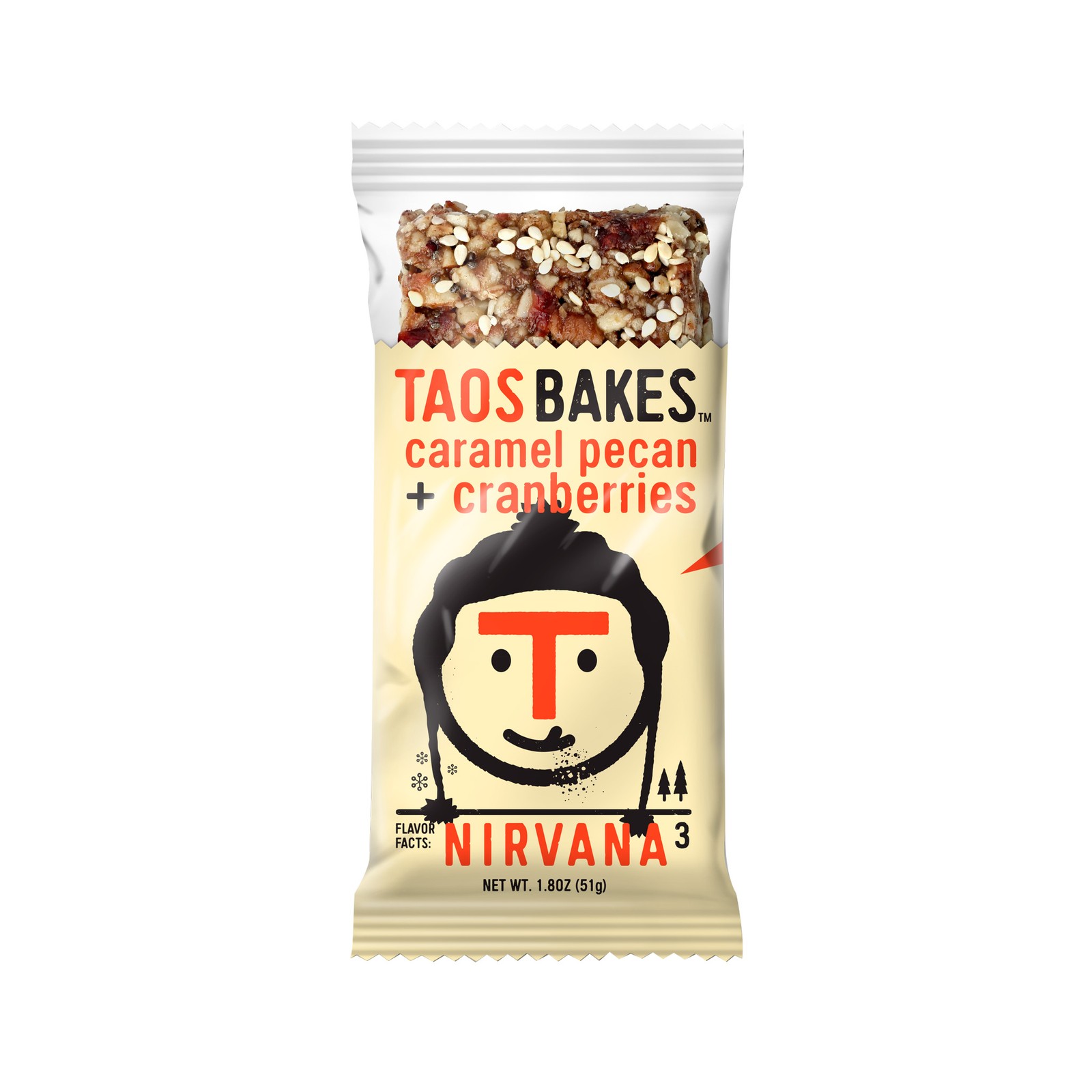 Энергетический батончик Taos Bakes, Карамель с орехами Пекан, 12 штук