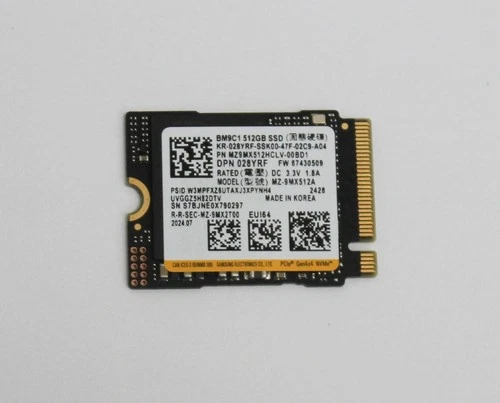 28YRF DELL SSD 512GB DC 3.3V 1.8A 2230 NVME INSPIRON 15-3535 "GRADE A"