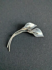 VTG Stuart Nye Sterling Silver Calla Lily Brooch Scarf Pin 3.56g