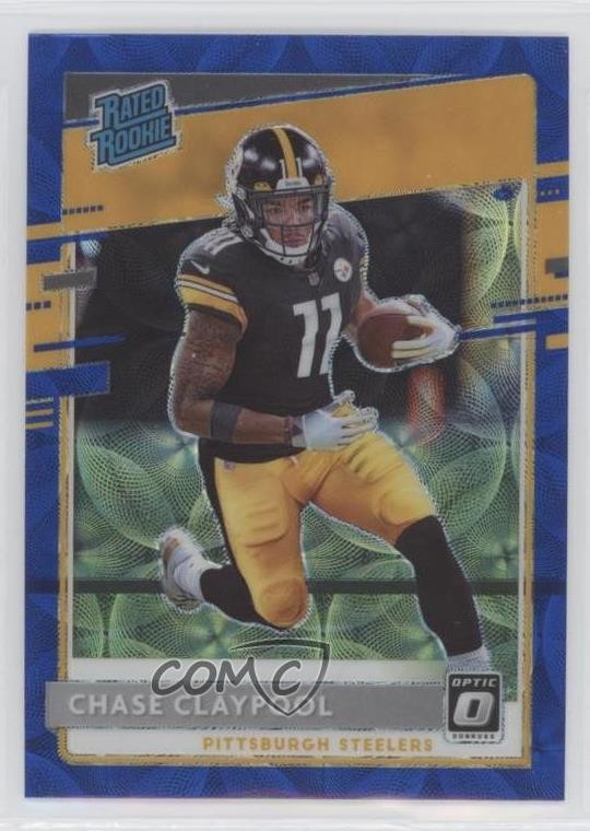 2020 Panini Donruss Optic Rated Rookies Blue Scope Prizm Chase Claypool #177 2l4