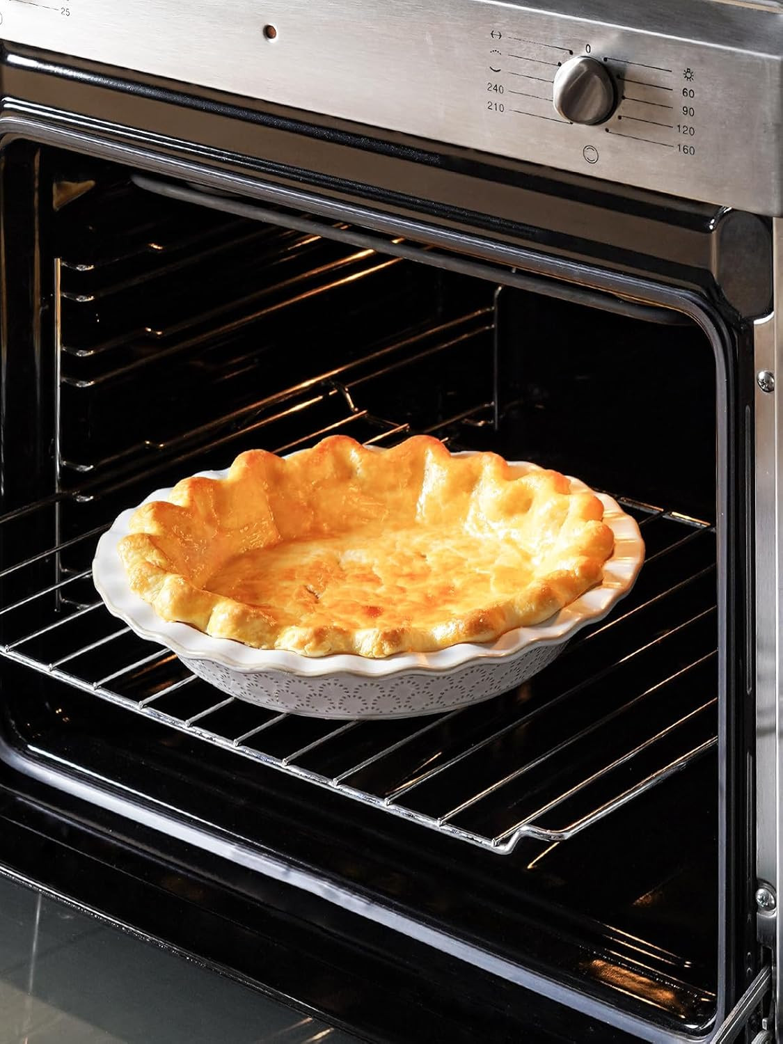 Pie Pans for Baking 9 Inch, Ceramic Pie Plate for Apple Pie, round Baking Dish O