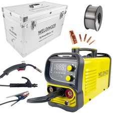 MAG-Fülldrahtschweißgerät ME 130 mini FLUX MMA + Zubehör + Schweißbox, WELDINGER