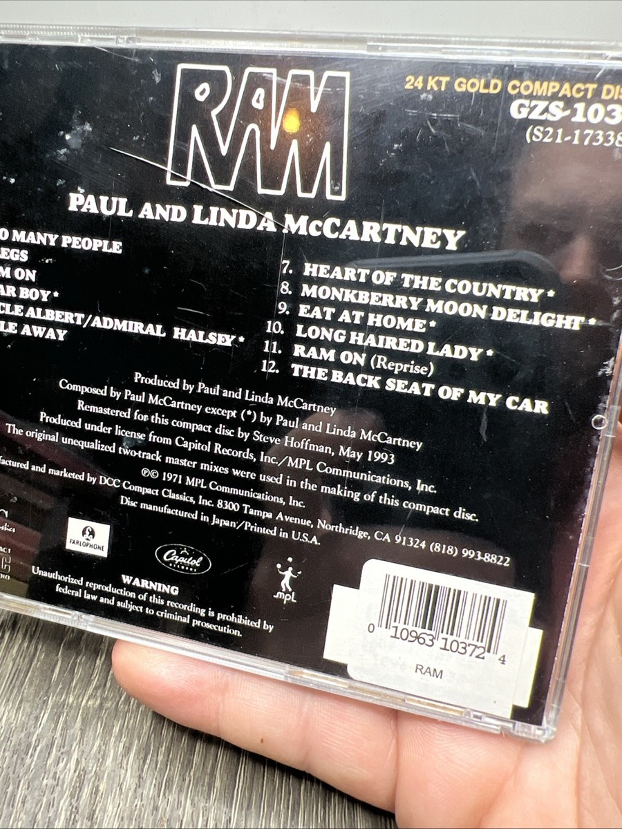 洋楽 Kam CDS Ram by Linda McCartney/Paul McCartney (CD, May-1993, DCC Compact