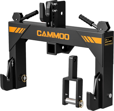 CAMMOO 3-Point Quick Hitch with 2'' Receiver＆Extra Versatile Adapter, Adaptation 