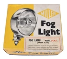 Boxed MILLER Fog Light Lamp 5" Amber Glass Model 54.M.F.