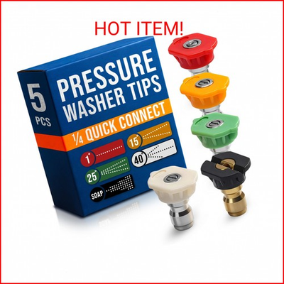 #ad 5Pcs Pressure Washer Nozzle Tips 2700 PSI Pressure Washer Jet Nozzle Washer Sp $8.91