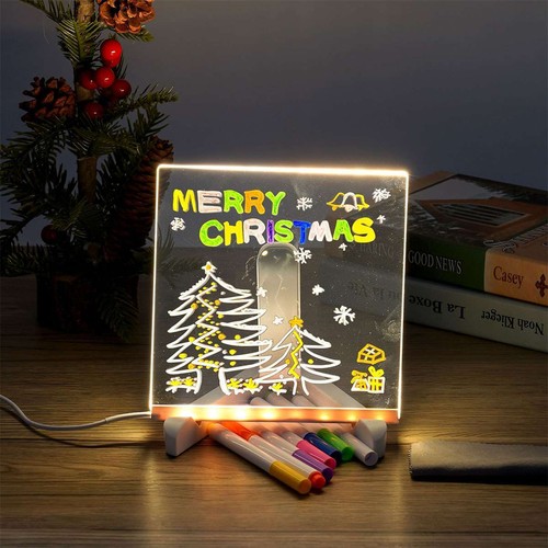 DIY Drawing Board LED Note Board with Colors Acrylic Dry Erase Board with Light - Picture 13 of 18