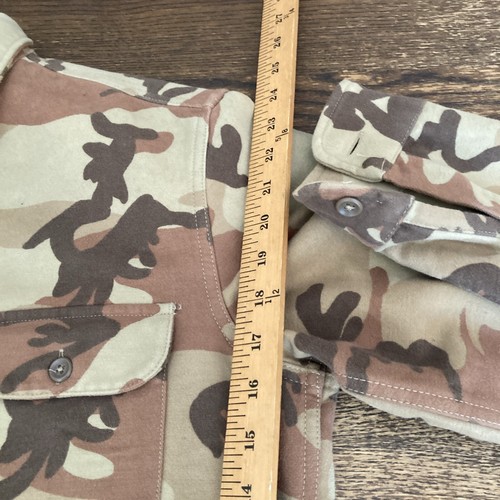 Wallace & Barnes Shirt Jacket Shacket Camo Flannel Cotton Button Mens Size S - Picture 8 of 8