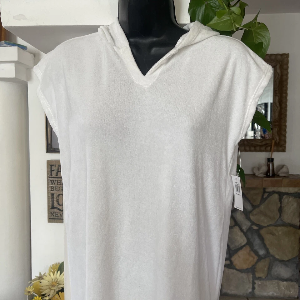 Nuevo Niñas Viejo Azul Marino Con Capucha Sobre Natación Encubrimiento XL (14-16) Foto 2 de 4