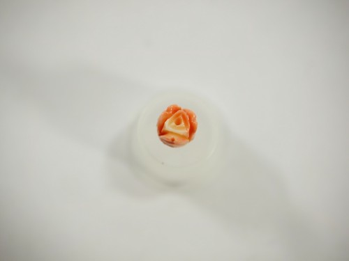Vintage Top Quality Precious Angel Skin Pink Coral Carved 3-D Rose Cabochons NOS - Picture 25 of 43