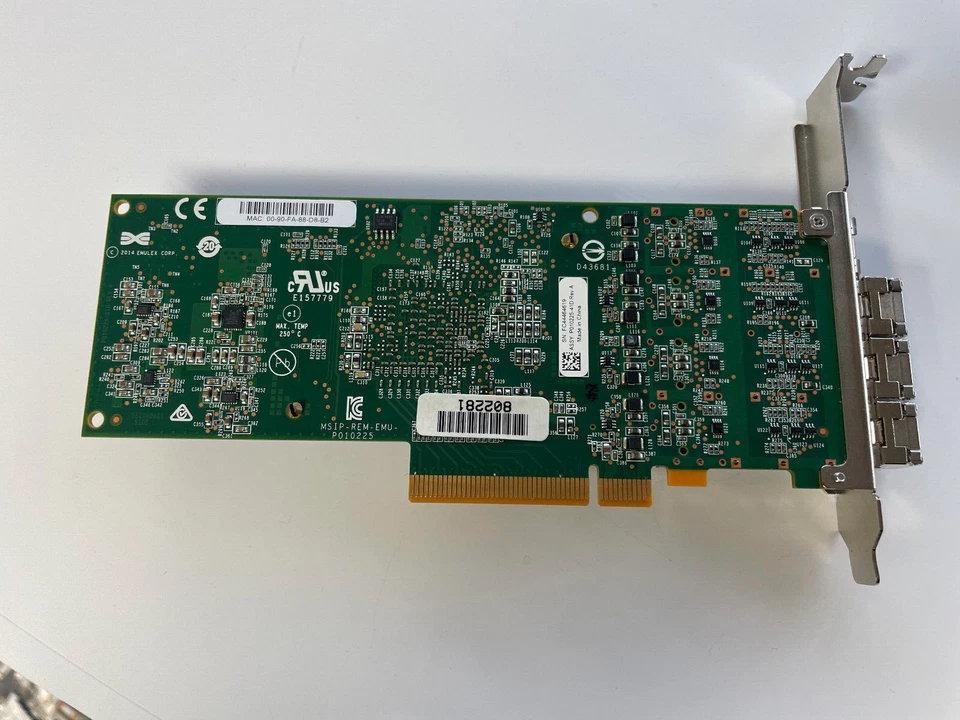 IBM EN16 PCIe3  x8  4-Port 10GbE SR Adapter (LPX) - 00ND464 00ND466 with 4 x SFP - Image 2 of 4