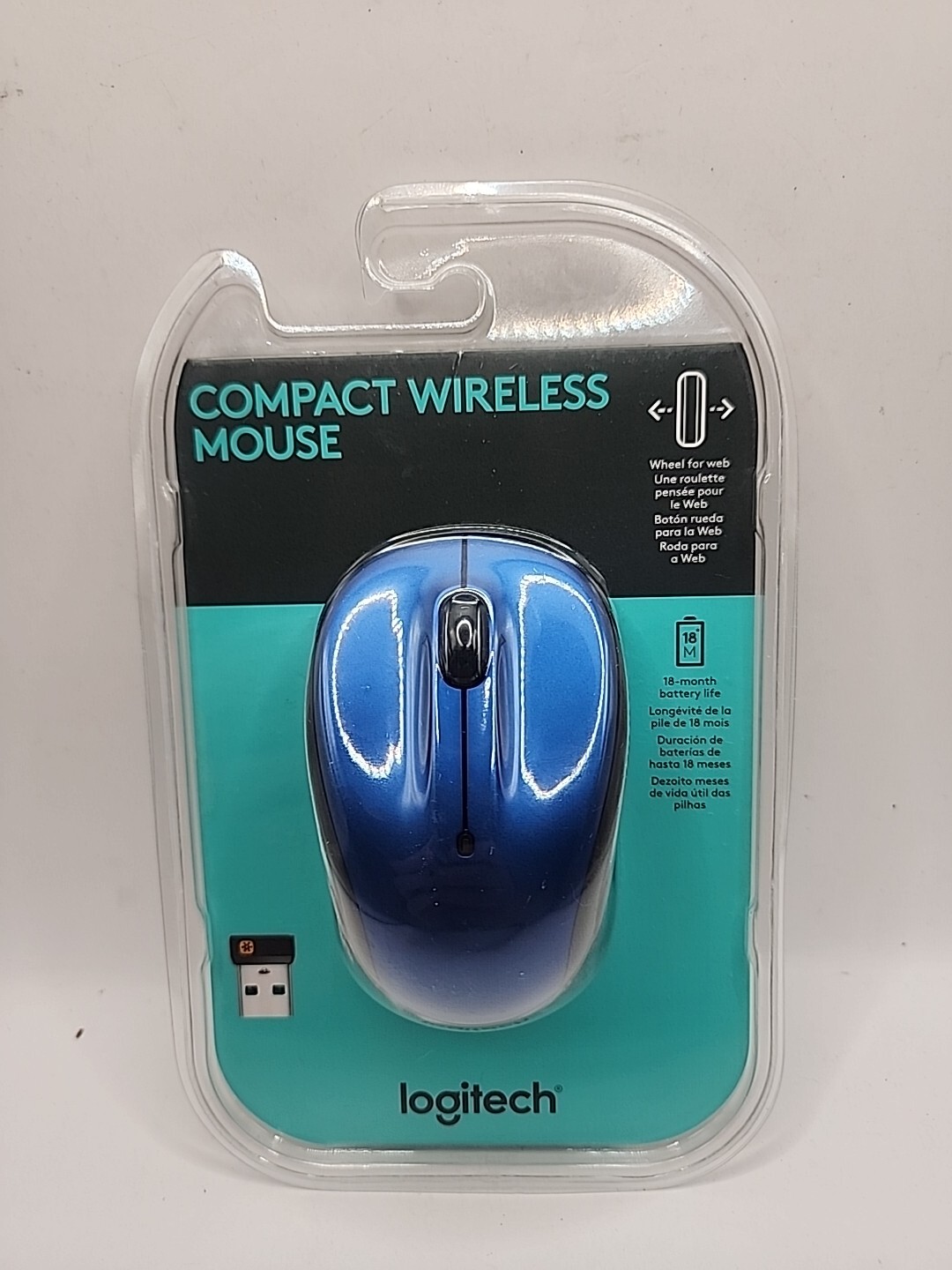 Logitech M25 Logitech Compact Wireless Mouse M25 Blue New Sealed | eBay
