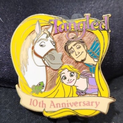 TANGLED Princess Rapunzel Flynn Rider Horse Maximus 10th DS LR Disney Pin 139811