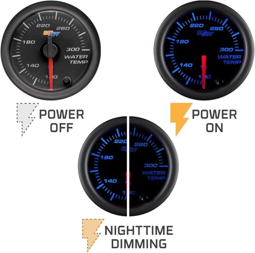 Customizable Water Temperature Gauge - Black Dial, Clear Lens, 300°F Range - Picture 7 of 8