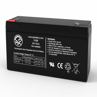 Parasystems Ps-6100-F1 6V 12Ah Sealed Lead Acid Battery - This Is An Ajc Brand174; Replacement (740737202116)