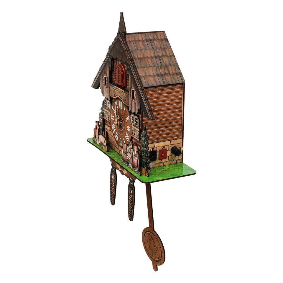 Vintage Cuckoo Wall Clock - Elegant Black Forest Design with Singing Feature - Image 4 of 4