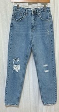 BDG Urban Outfitters Size 27 Mom High Rise Jeans Wash Denim Blue Distressed