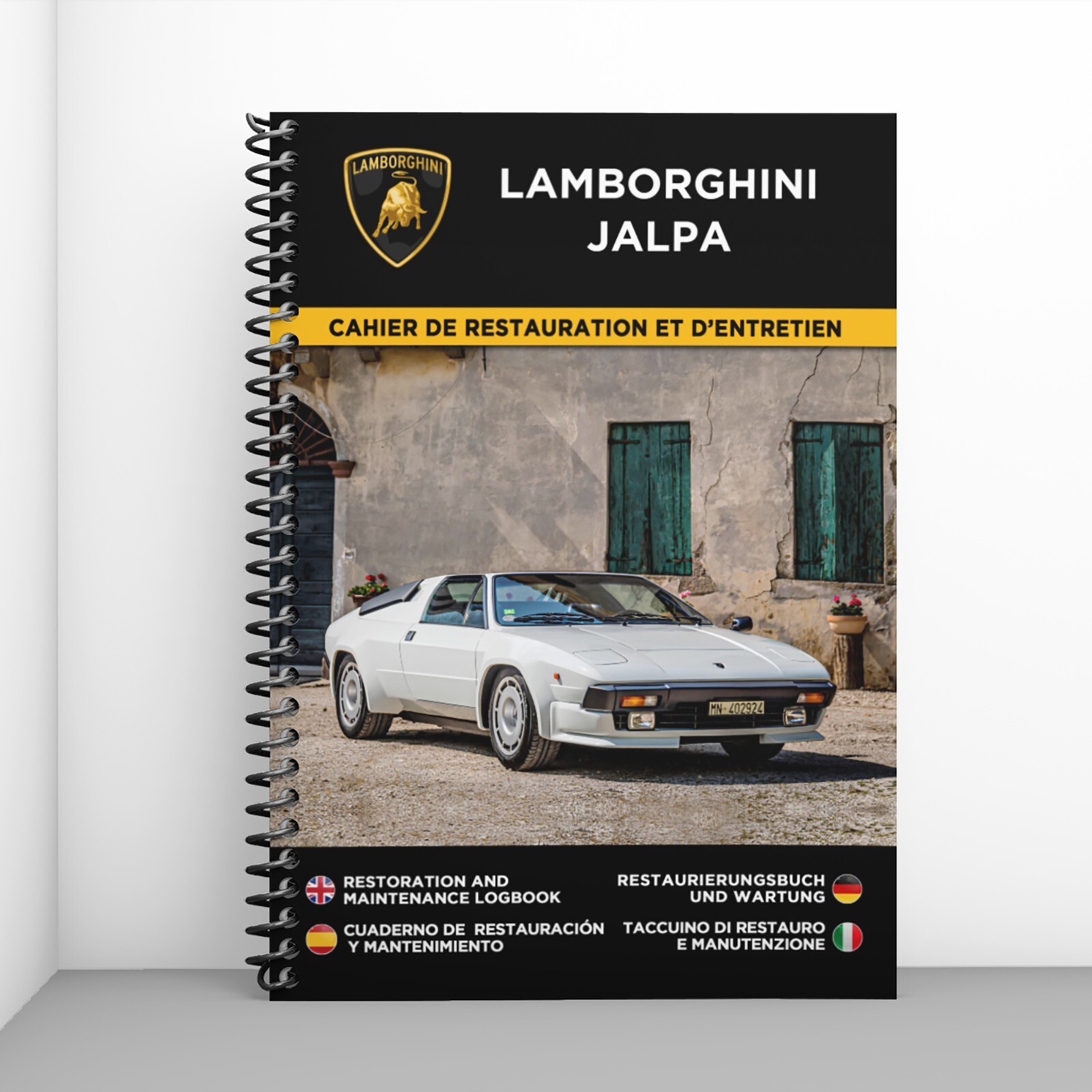 Lamborghini Jalpa cahier de restauration guide entretien pour voiture de collection V8