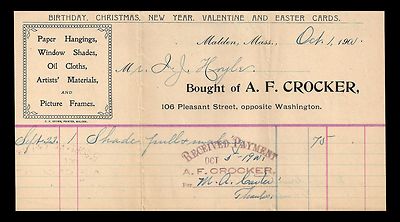 Birthday, Christmas, New Year, Valentine & Easter Cards. A.F. Crocker. 1900.