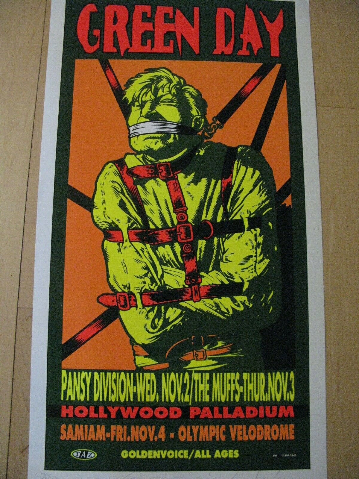 Green Day - oryginalny plakat USA autorstwa TAZ Super opłacalna sprzedaż wysyłkowa