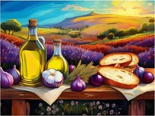 Tile Mural Still Life Rustic Country Breakfast Kitchen Backsplash Marble Ceramic