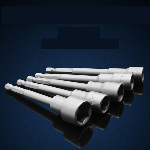 Magnetic Nut Driver Socket Or Set 100mm Long Impact Drill Bit Hex Shank 6mm-18mm - Picture 5 of 5