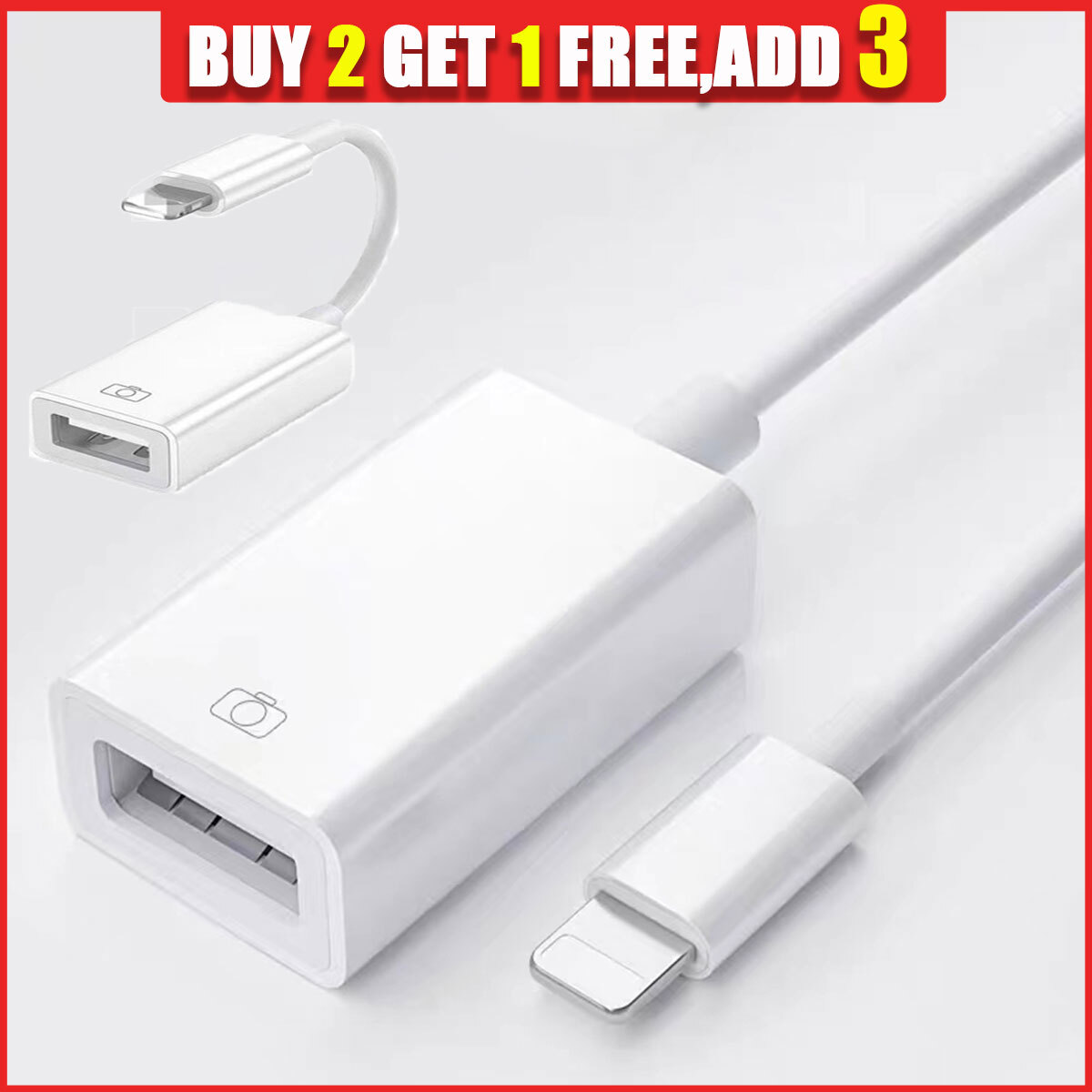 For iOS Camera Storage Adapter USB OTG Flash Drive For iPhone