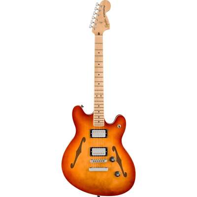 Squier Starcaster サンバースト Squier Affinity Series Starcaster Deluxe Semi-Hollowbody - Sienna