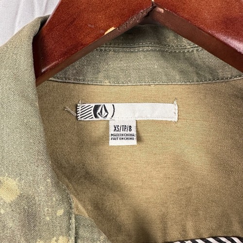 Volcom Jacket Adult Extra Small Green Stones In Space Distressed Grunge 90s Y2K - Picture 6 of 8
