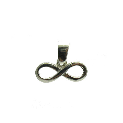 Small Genuine Sterling Silver Pendant Eternity 925 Handmade Nickel Free
