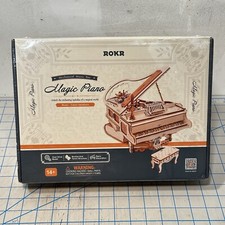 ROKR 3D Wooden Puzzle Magic Piano Mechanical Music Box Melody Assembly Kit Gifts