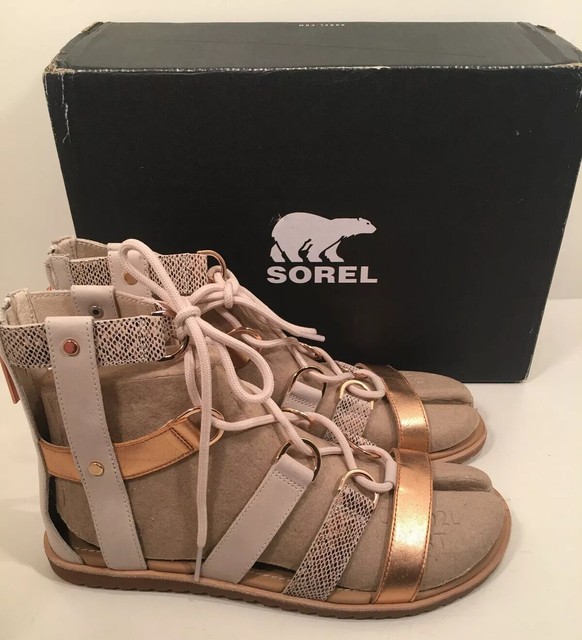 sorel rose gold sandals