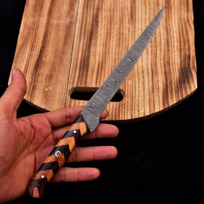CUSTOM HANDMADE DAMASCUS STEEL CHEF KNIFE KITCHEN FILLET STEAK KNIFE  x-281