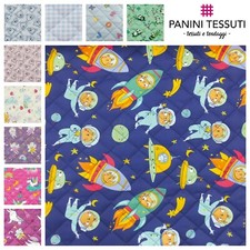 Tessuto TRAPUNTATO cartoni A METRO trapunta culla lenzuola letto coperte ovatta