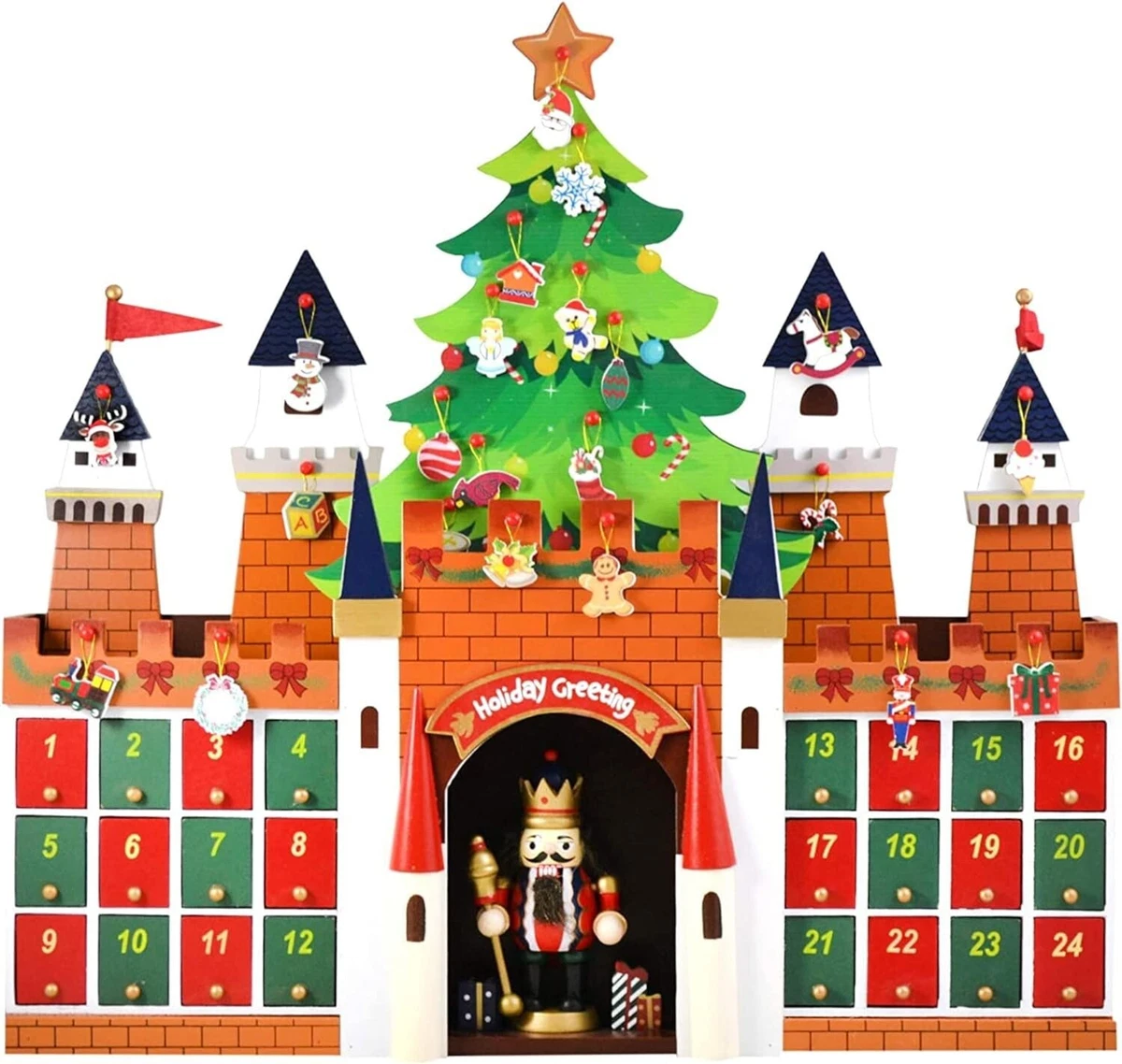Deluxe Reusable Wooden Castle Advent Calendar Family Holiday Activities  19.5 In | eBay