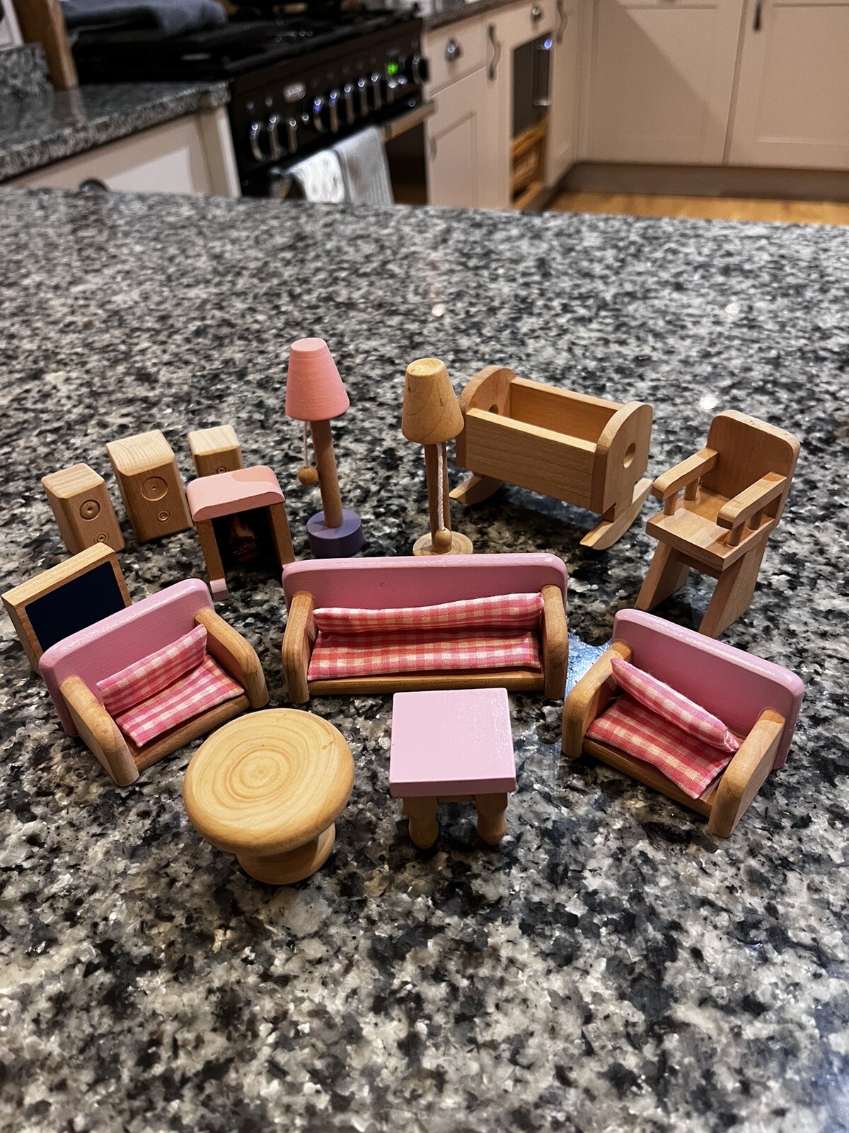 wooden dolls house furniture bundle eBay