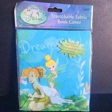 Tinkerbell Stretchable Fabric Book Cover Text Book NOS