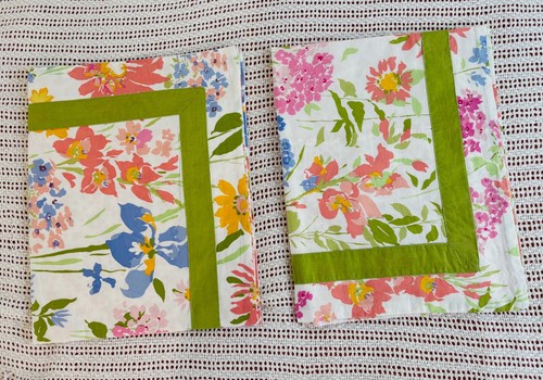 Martha Stewart Floral Standard Pillow Shams Beautiful Watercolor Reversible - Picture 7 of 14