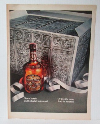 1976 CHRISTMAS CHIVAS REGAL SCOTCH WHISKY Vtg 1970's 10''X13.5'' Magazine Ad LM51