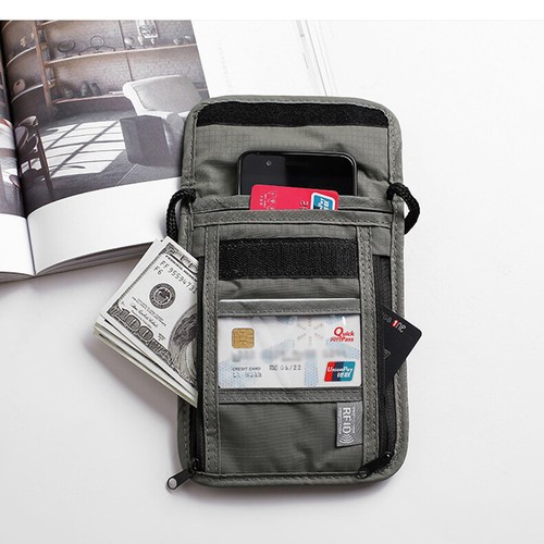 RFID Blocking Travel Body Wallet Passport Holder Neck Shoulder Document