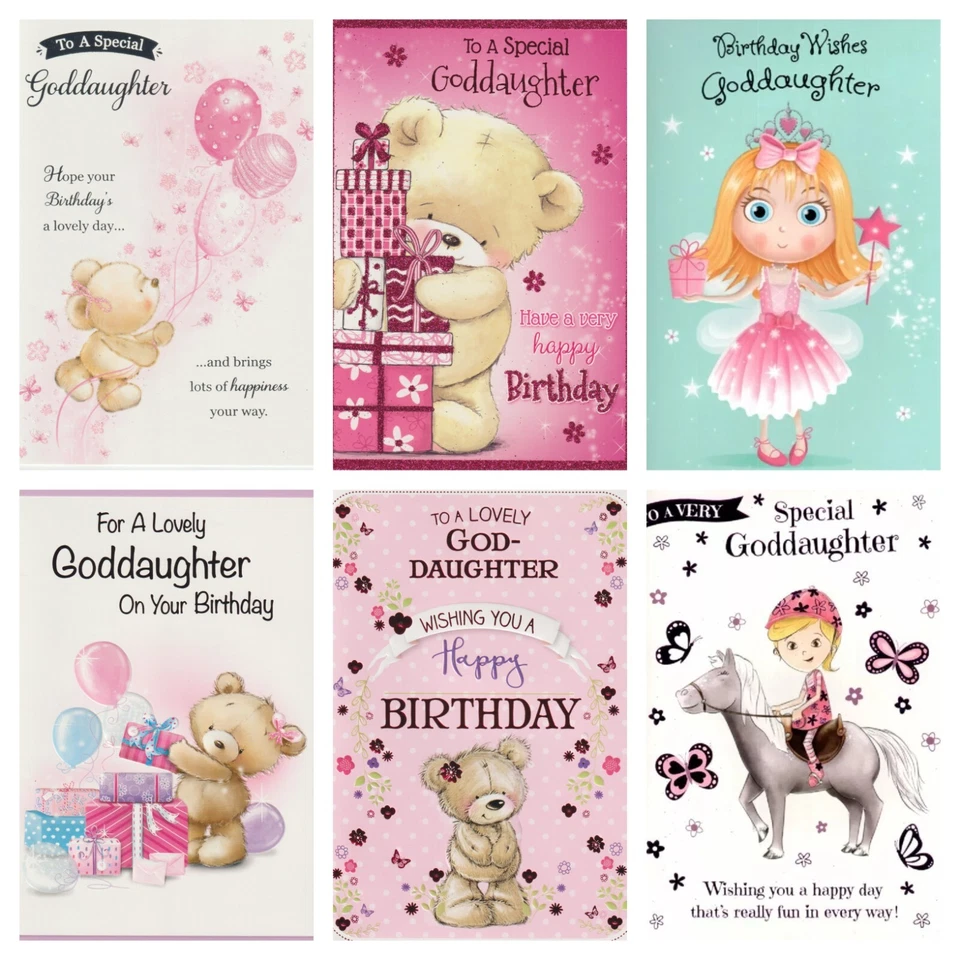 POPPY HILL Goddaughter Birthday Card ~ To A Lovely Goddaughter ~ To A Special Goddaughter