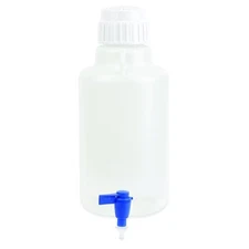 5L Round Carboy, HDPE, with Spigot & PP Screw Cap, Karter Scientific 231A4