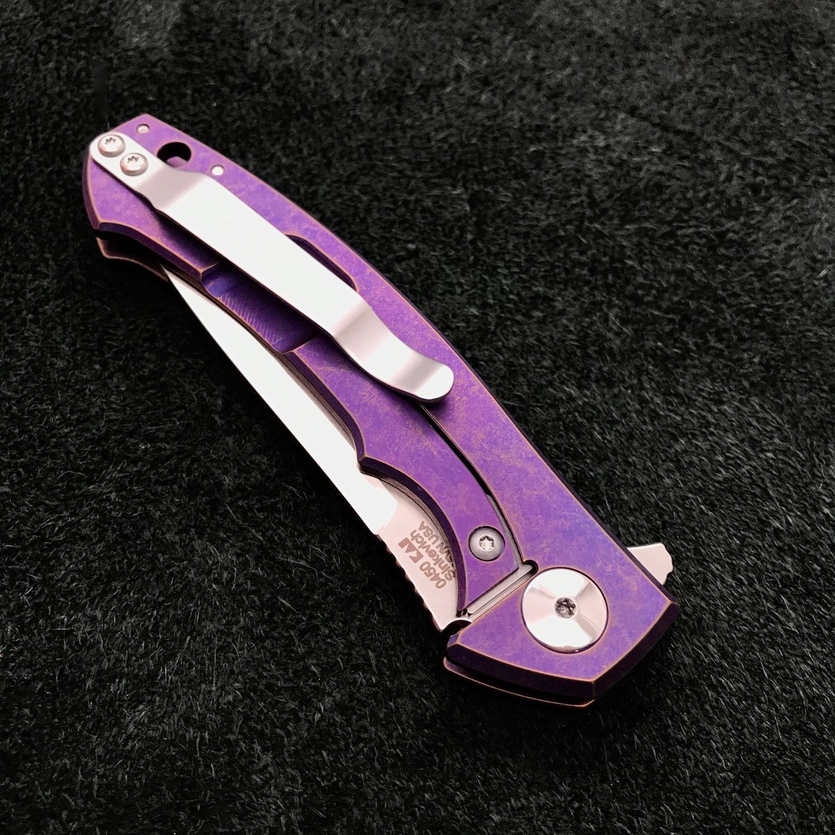 Zero Tolerance ZT 0450 Plain Edge Folder Purple Bronze Stonewash