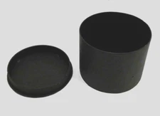 HomArt 0979-2 Zane Black Cylinder Box W/Lid Forged Iron Hammered Finish 4″x4"x3"